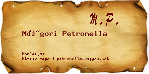 Mágori Petronella névjegykártya